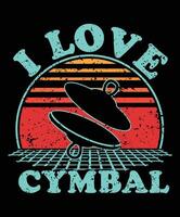 cymbal silhouette on a white background. cymbal silhouette design. cymbal vintage design. cymbal silhouette vintage sunset graphic t shirts design. vector
