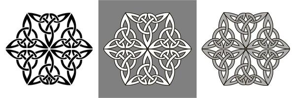 Irish celtic knot ornament pattern symbol. Celtic trinity knot , line drawing, logo design element. set. vector