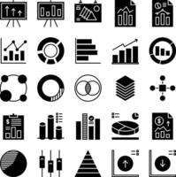 Graph Chart Fill Icon vector