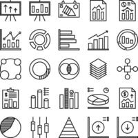 Graph Chart Outline Icon vector