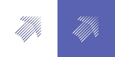 Up arrow icon logo for boost progress way aviation flight finance consulting vector