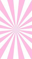 Pink and white vertical banner with Sun rays, cellphone background, lines background, light vector