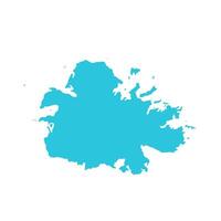 Island Antigua map icon. Caribbean sea. Isolated on white background. From blue icon set. vector