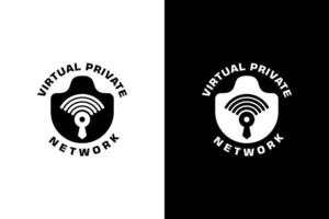 Simple, effective VPN logo with a shield and padlock, symbolizing secure online access. Ideal for VPN providers, cybersecurity firms, and privacy-conscious businesses. vector
