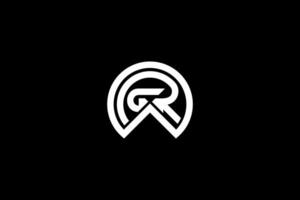 Simple and elegant letter GR logo inside a circle. Perfect for a variety of branding and design projects vector