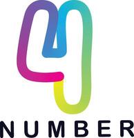 Gradient number, Number from 0 to 9 vector