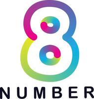 Gradient number, Number from 0 to 9 vector
