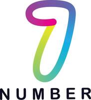 Gradient number, Number from 0 to 9 vector