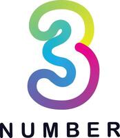 Gradient number, Number from 0 to 9 vector