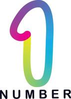 Gradient number, Number from 0 to 9 vector