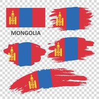 A set of flags of Mongolia vector