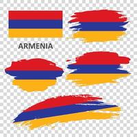 A set of flags of Armenia vector