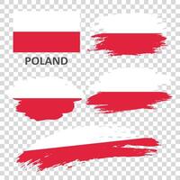A set of flags of Poland vector