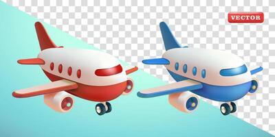 Airplane, 3d. Suitable for travel, vacation and element design vector