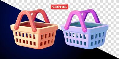Shopping cart, 3d. suitable for promotions and design elements vector