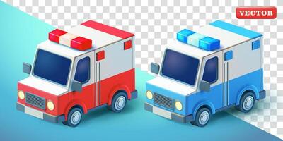 Ambulance, 3d. Suitable for health, business and design elements vector