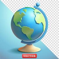 Globe, 3d. Suitable for education and design elements vector