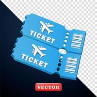 Airline tickets, 3d. suitable for business, transportation and design elements vector