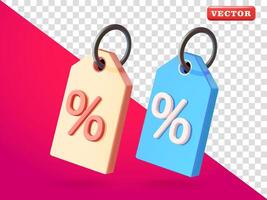 Discount tag, 3d. suitable for promotions and design elements vector