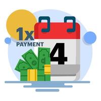 one time payment concept. Subscription Business Model with One Time Payment. App Membership Services Available on a Monthly Subscription Basis. modern graphic elements for ui, infographics, icons. vector