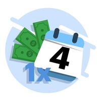 one time payment concept. Subscription Business Model with One Time Payment. App Membership Services Available on a Monthly Subscription Basis. modern graphic elements for ui, infographics, icons. vector