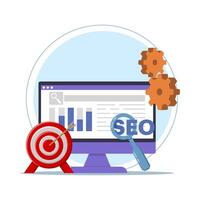 Keyword Research Tool concept, keyword analysis report, keyword analysis report, SEO keywords dominating search engine results, SEO keyword costs for digital advertising or pay per click campaigns. vector