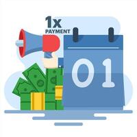 one time payment concept. Subscription Business Model with One Time Payment. App Membership Services Available on a Monthly Subscription Basis. modern graphic elements for ui, infographics, icons. vector