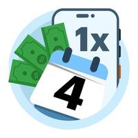 one time payment concept. Subscription Business Model with One Time Payment. App Membership Services Available on a Monthly Subscription Basis. modern graphic elements for ui, infographics, icons. vector