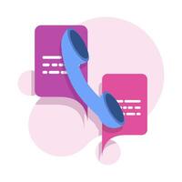 call center concept, customer service support, speech bubble. central customer service contact. contact to convey customer complaints. simple modern graphic elements for ui, infographics, icons. vector