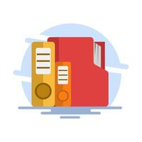 File storage concept, adding files to the main folder. Search and store data info in the database. document or file archive, information storage. File icon concept. document management. flat . vector