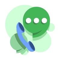 call center concept, customer service support, speech bubble. central customer service contact. contact to convey customer complaints. simple modern graphic elements for ui, infographics, icons. vector