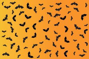 orange background bats premium background vector