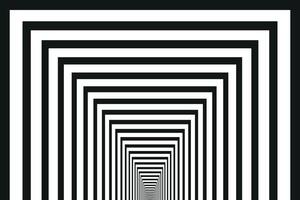 Endless hallway optical effect design vector