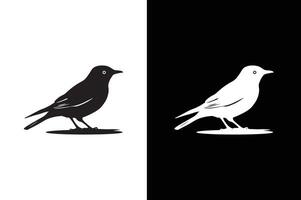 Bird on a branch. Bird icon silhouette. elements for design. Bird icon, silhouette, logo on white background vector