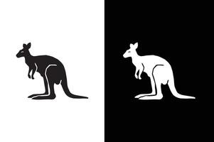 Kangaroo silhouette. Kangaroo, animal icon. filled flat sign for web design. vector