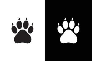 Dog or cat paw print flat icon for animal apps. Paw icon illustration. paw print sign and symbol. vector