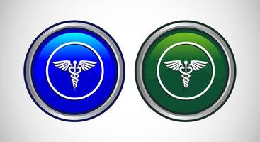 Medical And Healthcare Icon Button Set Design Illustration vector