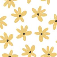seamless pattern with cartoon flowers. colorful , hand drawing. design for fabric, print, textile, wrapper vector