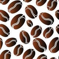 Coffee bean seamless pattern vector