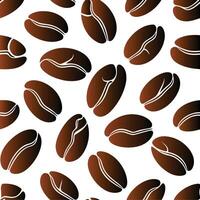 Coffee bean seamless pattern vector