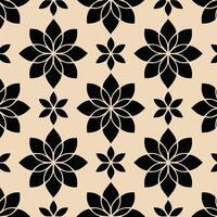 Minimalistic abstract black floral pattern. Black floral seamless pattern perfect for textile design, screensavers, covers, cards, invitations, posters, and more. vector