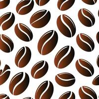 Coffee bean seamless pattern vector