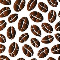 Coffee bean seamless pattern vector