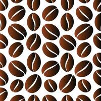 Coffee bean seamless pattern vector