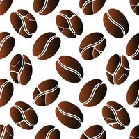 Coffee bean seamless pattern vector
