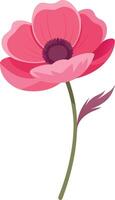 Adorable Anemone blooms with delicate petals and charming design. AI-generated. vector