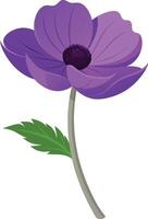 Adorable Anemone blooms with delicate petals and charming design. AI-generated. vector