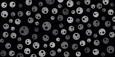 moon pattern design background, monochrome, black, white and gray colors vector