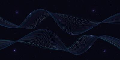 wavy abstract lines pattern background, modern technology innovation concept background banner vector