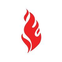 Red fire icon vector